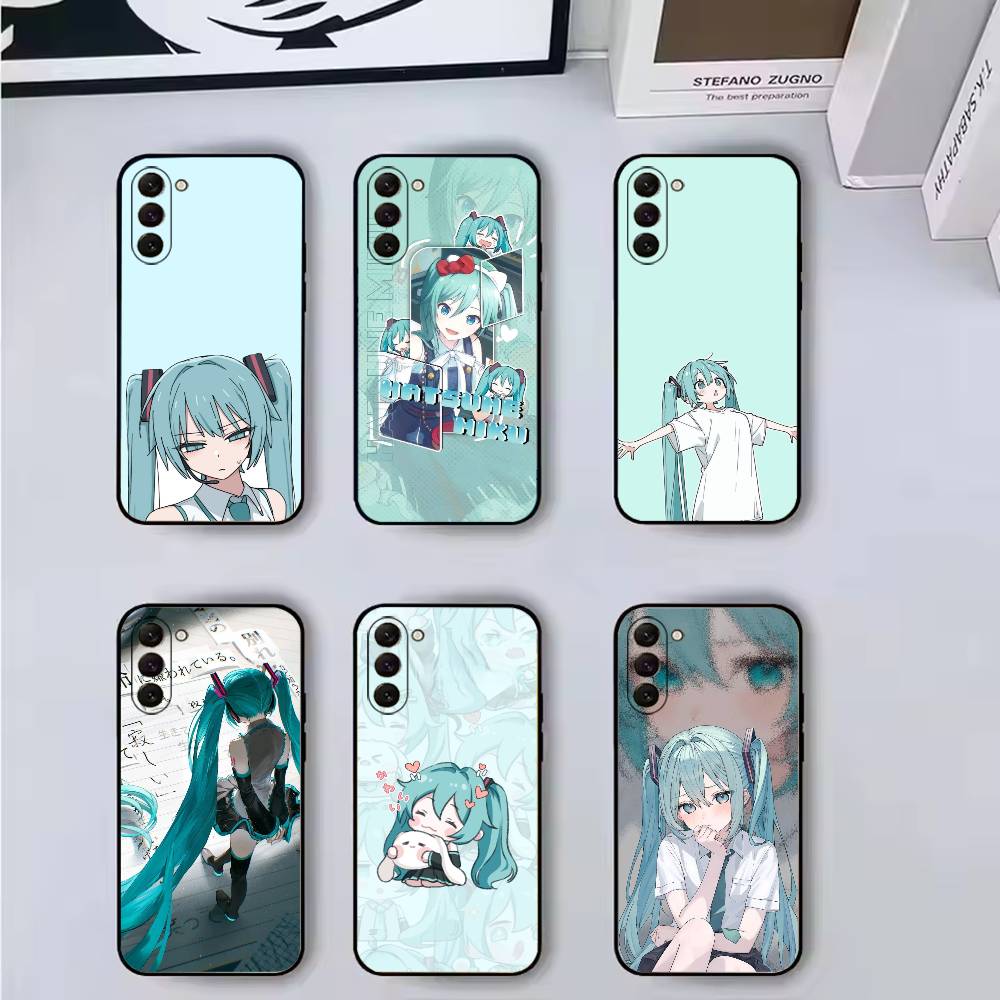 Мультяшный Аниме H-Hatsunes MIku Чехол для Телефона Черный Силиконовый Мягкий Для Samsung Galaxy A73,A72,A71,A70,A53,A52,A51