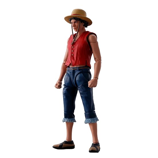 TAMASHII NATIONS SHFiguarts Monkey D. Луффи (Серия Netflix: ОДНА ЧАСТЬ) приблизительно. 145 мм ПВХ и АБС