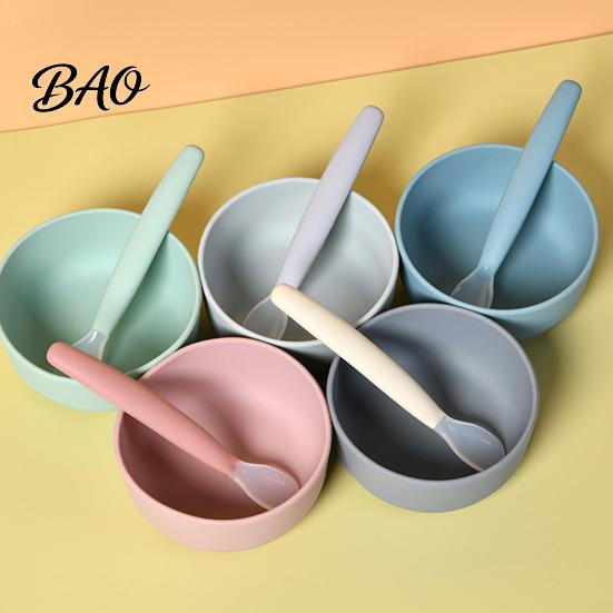 First Stage Feeding Supplies Silicone Baby Spoon, Soft Non Slip Training Utensil, Easy Portable Set for Travel Cleaning Complementary Spoon