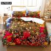 3D Christmas Quilt Cover Comfortable Duvet Quilt Cover Pillowcase Bedding Set Children Bedroom Decoration Home Textile