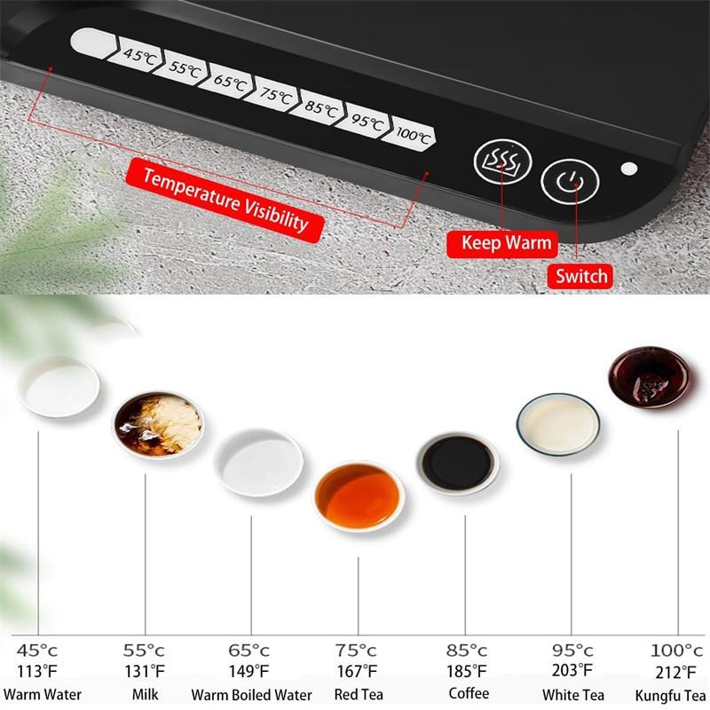 1.0L Large Capacity Smart Electric Kettle 304 Stainless Steel Water Boiler Household Ultra Boiling Hot Water Teapot