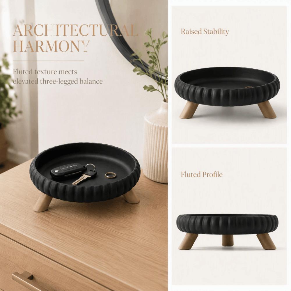 Artistic Three-Legged Storage Tray 3D-Printed Desk Decorative Plate Home Decor