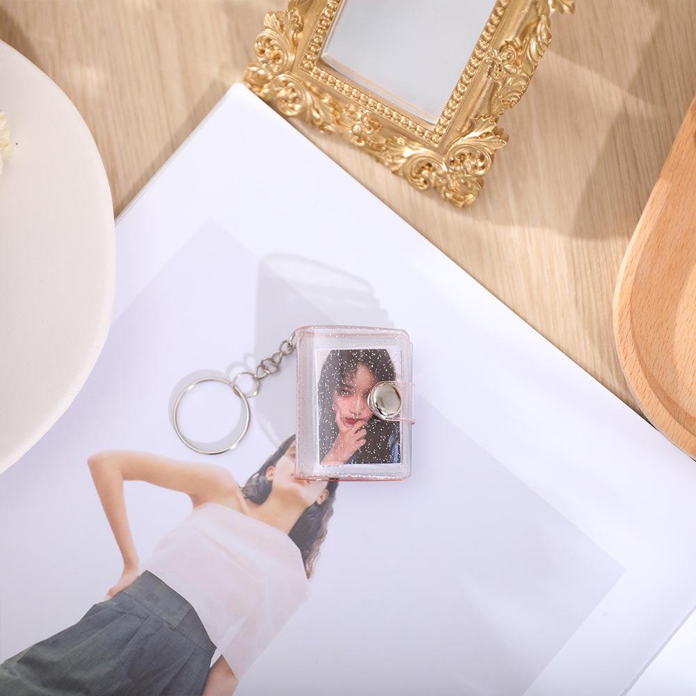 1/2-дюймовый мини-альбом брелок портативный держатель для удостоверения личности фото милый держатель для карт