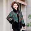 Thickened Water Mink Cashmere Coat for Middle-Aged Mothers, Winter Jacket with Faux Fur Collar