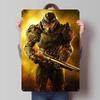 Плакаты Doom Аксессуары для украшения дома Игровые таблички Настенное искусство Винтажная металлическая жестяная табличка для украшения стен комнаты геймера Декор для дома