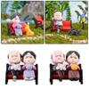 Ornament Fairy Garden Micro Landscape Couple Dolls Miniatures Toy Home Decor Grandparents Figurines