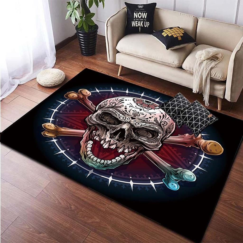Ковер с черепом, противоскользящий ковер для гостиной, дома, внутренние коврики, ковер для спальни, дивана, ковер, домашний кухонный коврик