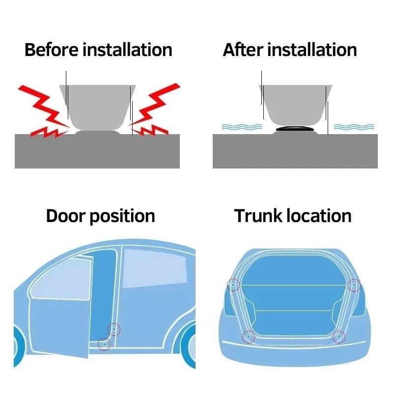 Universal Shock Absorbing Mute Shock Noise Gaskets Bumper Protector Car Door Bumper Protector Stickers for Cars Trucks SUV