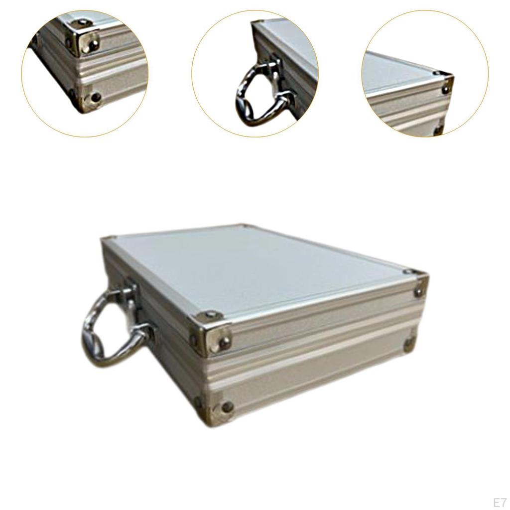 Ящик для инструментов из алюминиевого сплава, жесткий кейс для переноски, вместительные многоцелевые переносные ящики для деталей для оборудования