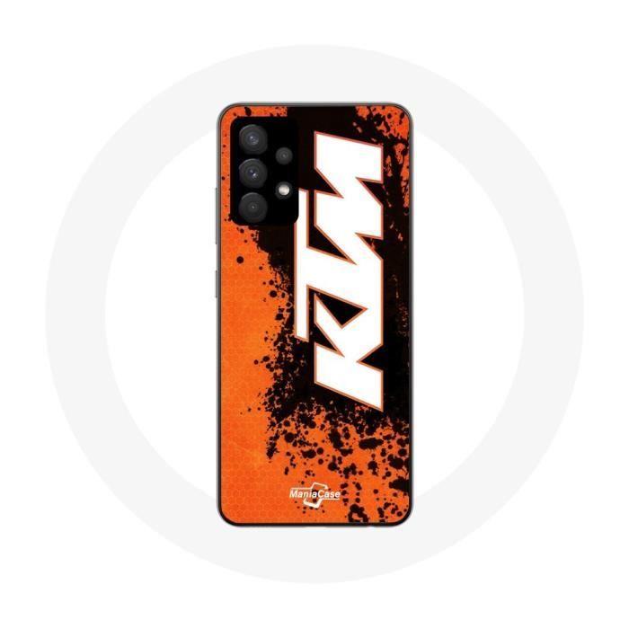 Coque pour Samsung Galaxy A13 4G / A13 4G Lite KTM Logo blanc fond orange