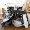 Fashion Wolf Pattern Bedding Sets Animal Duvet Cover Set Queen King Size Quilt Cover Pillowcase 2/3PCS Polyester Comforter Cover