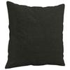 3 Seater Sofa with Decorative Cushions Black 180 cm Fabric