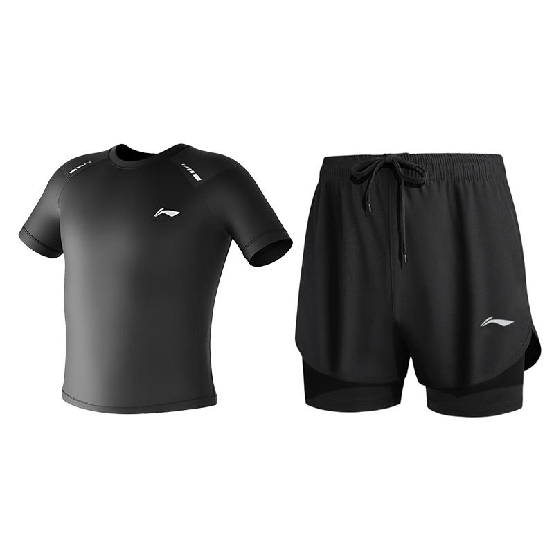 Li Ning Повседневная спортивная одежда Мужская Черный LNYW821-1