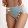 Soild Color Ladies Seamless Panties High Waist Underpants Women Breathable Large Size Briefs Irregular Panties Underwear
