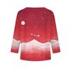 Рождественские футболки с длинным рукавом для девочек, детские осенние топы с круглым вырезом и принтом, базовые футболки
