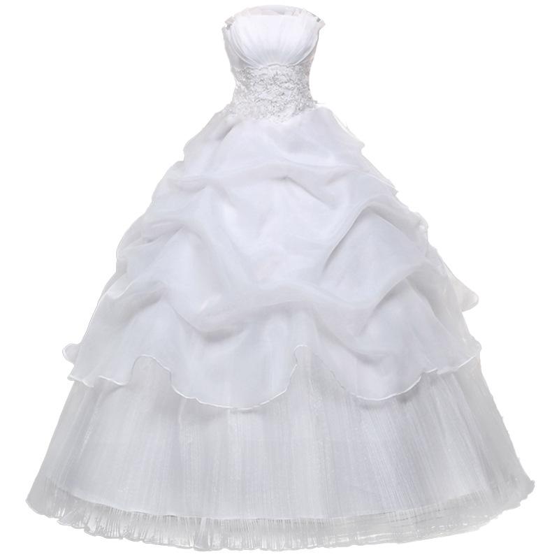 Свадебное платье белое Qidi Bride корейский стиль модный бандажный топ-труба новое фотостудия простое свадебное платье Юджин