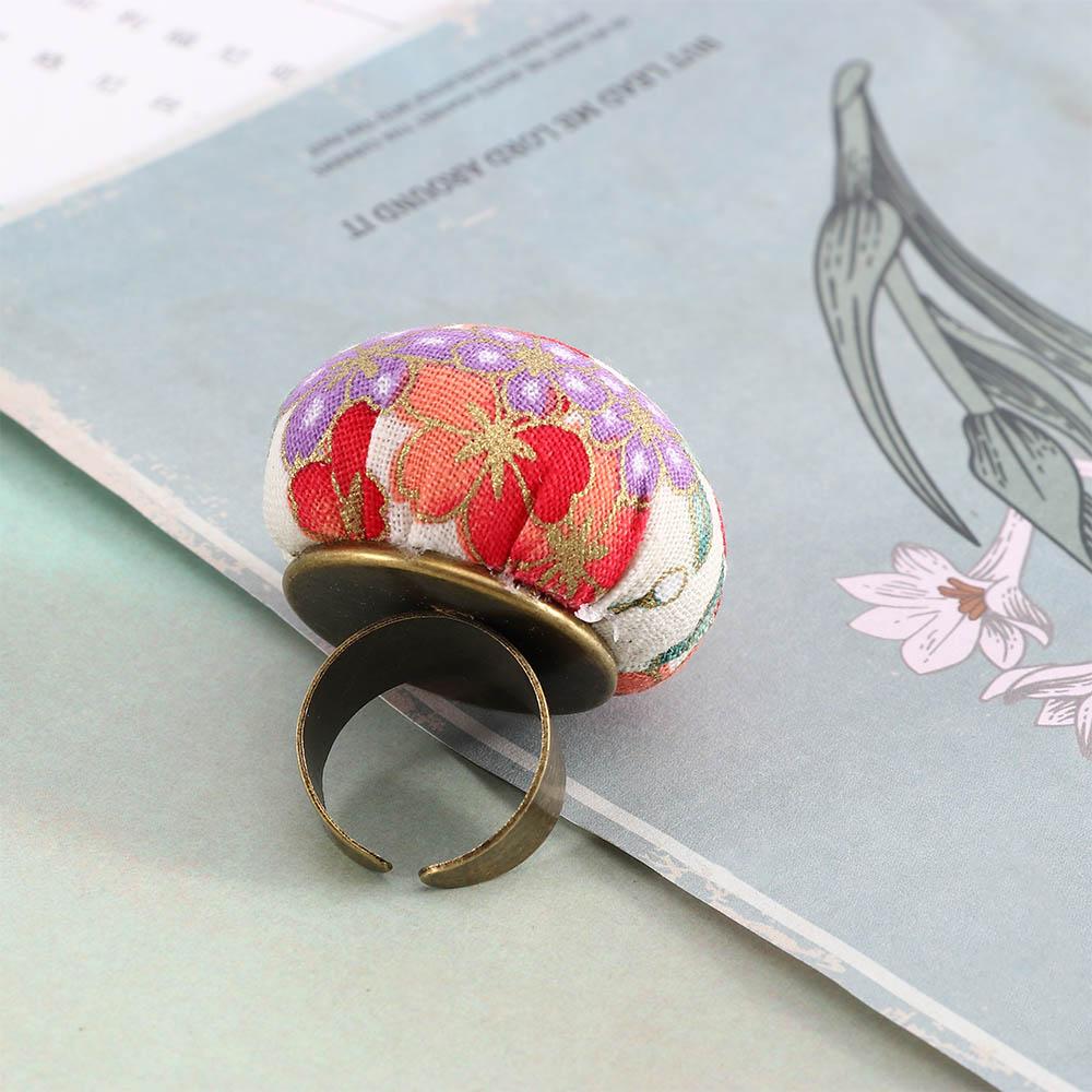 Stitch Fabric Cotton Ring Ball Shaped Pin Cushion Sewing Accessories Needle Pillow Needle Holder