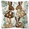 Пасхальная милая наволочка с рисунком кролика Праздничное украшение для спальни и гостиной Полиэстеровая наволочка Нордический домашний декор Наволочка