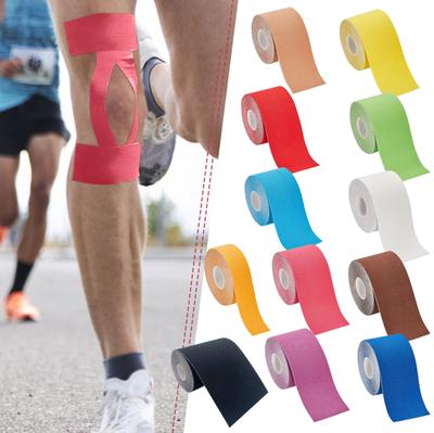 Кинезиологическая лента (5 мх 5 см), Кинезиотейпы Physio Tape, набор спортивных лент, водонепроницаемые и приятные для кожи, для поддержки мышц, боли в коленях, локтях и плечах
