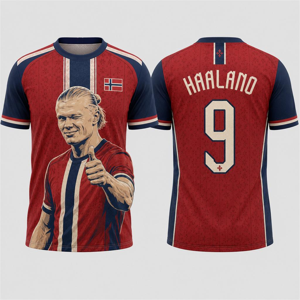 Haaland Commemorative Men Or Kid Football Jersey Athletic Soccer Shirt Outdoor Practice Running and Sports Activities