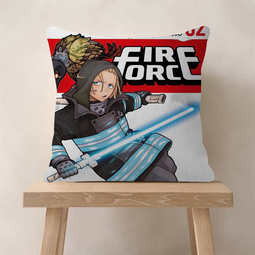 Comics FFire Force Anime Cushion Cover Decorative Pillow Sofa Home Decor Case Pillow Cases