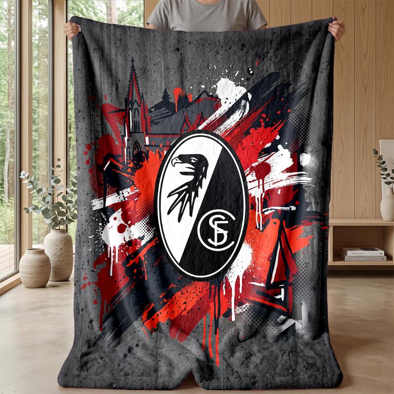 SC Freiburg FC Soft Flannel Fleece Blanket Lightweight Cozy Warm Throw Blanket For Sofa Bed Home Decor