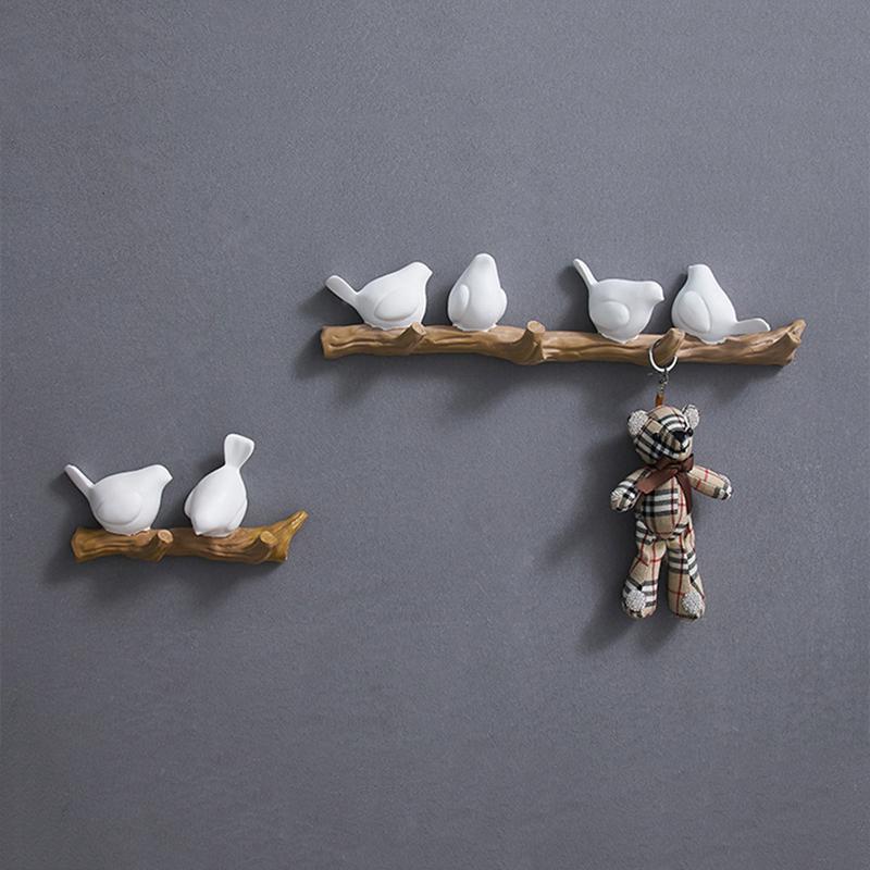 1шт. Крючок для одежды для дома, настенное крепление, без проколов, вешалка, декоративные крючки для хранения, крючок для птиц