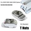 Multi Size T-Slot EU Standard Carbon Steel Thread T Nut Nuts Fasteners Hardware Aluminum Profiles