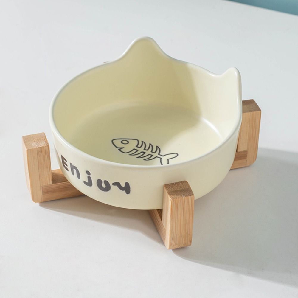 Предотвращающая опрокидывание миска на высокой ножке для кошки, керамическая миска для кормления собаки, миска для питомца для котенка, щенка