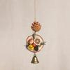 Natural pinecone wind chime pendant, handmade, retro and artistic wall decoration accessory