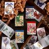 1 книга/50 шт. Ретро Литературная Книга Важных Стикерів Ботаническая Цветочная Тема Съемный Клейкий Блокнот Украшение для Открытки
