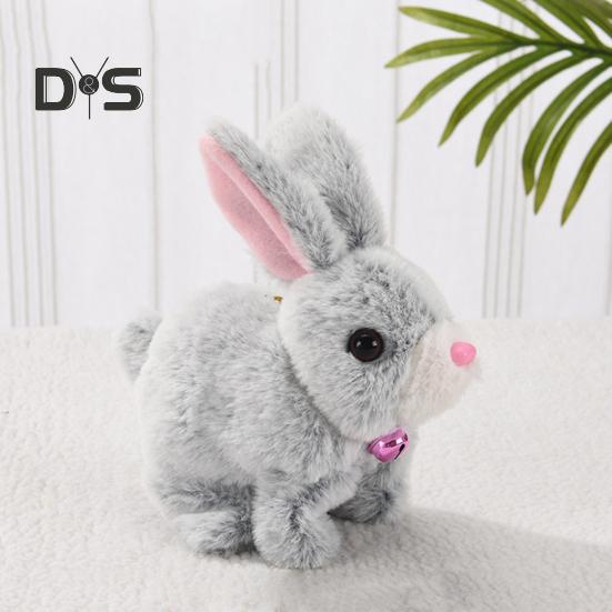 Electronic Rabbit Toy Interactive Electronic Pet Plush with Sounds And Movements Animated Walking Wiggle Ears Handmade Bunny Toys Gift for Toddlers