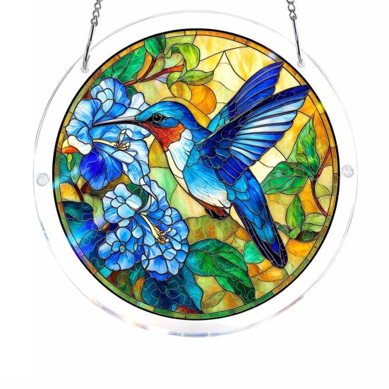 Набор для изготовления витражного подвесного светорассеивателя из акриловых пазлов, DIY-пазлы в стиле витражей, Декор для дома и сада, Подарки на день рождения для женщин, жены, тети, мамы