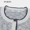 PORTS Women's 2025 Fall Sky Blue Colorblock Knit Cardigan
