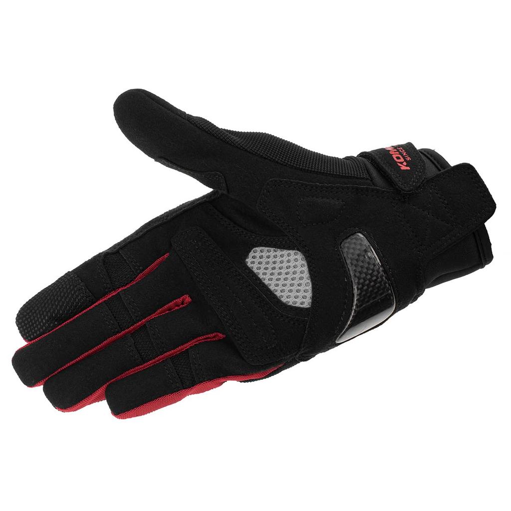 Komine GK-1633 3D Protective Mesh Gloves for Motorcycles Black Red XL