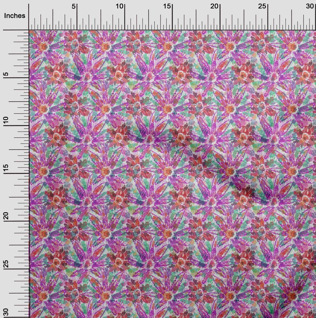oneOone Ткань Cotton Flex Fuschia Pink Abstract Craft Projects Decor Fabric Printed By The Yard 40 Inch