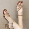 2024 новый летний французский стиль с босоножками, все соответствующие туфли на высоком каблуке со стразами, женские туфли-лодочки