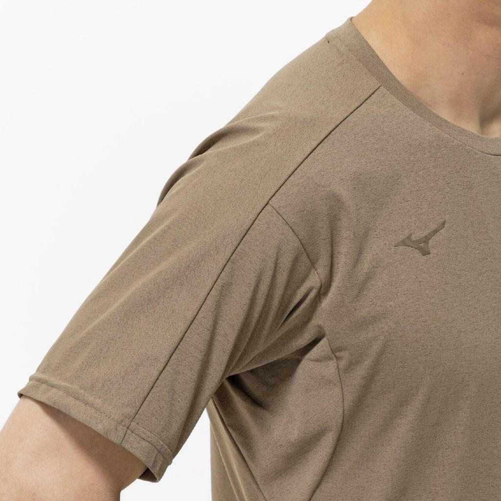 Mizuno Мягкая футболка для сухих тренировок XL Мужская, 32MAB023, Верблюжий,