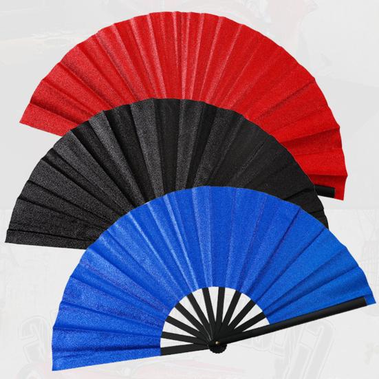 Yousheng Glitter Kung Fu Folding Fan Dance Performance Handheld Fan Portable Lightweight Summer Cooling Fan Decoration Party Accessories