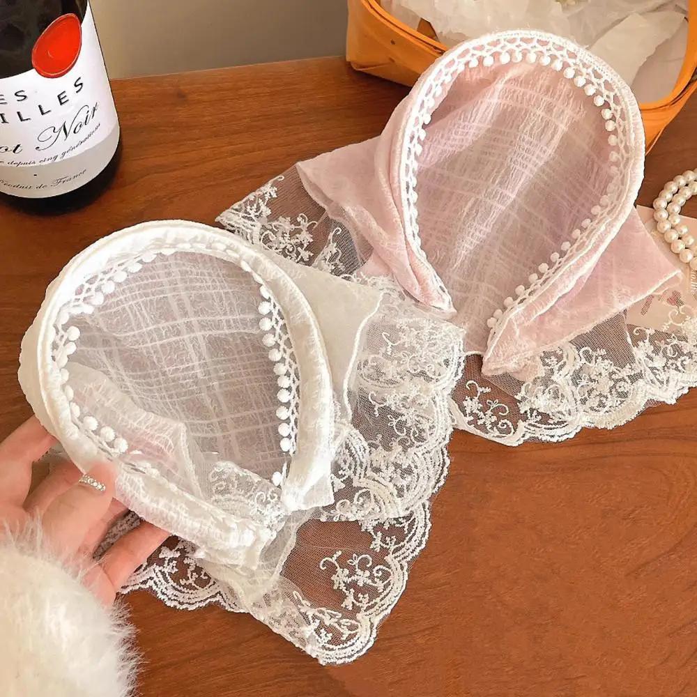 2025 Новые популярные в Юго-Восточной Азии кружевные повязки на голову и аксессуары для волос для фотографии естественной лени