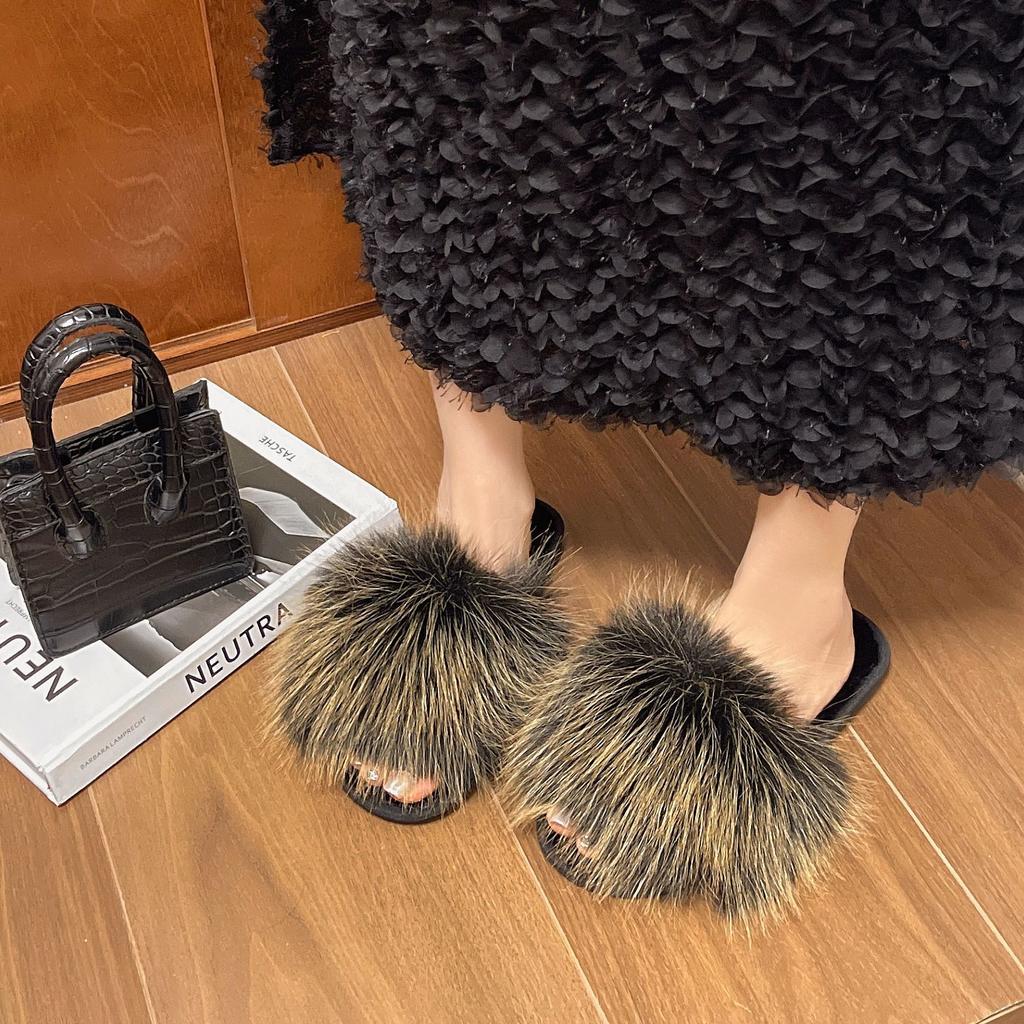 Новые удобные мягкие тапочки с плюшевой подкладкой для дома и улицы, теплые и модные, универсальные меховые тапочки