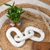 Elegant Marble Chain Link Knot- Modern Coffee Table Decor Items- Bookshelf Home Decor, Table Decorations for Living Room
