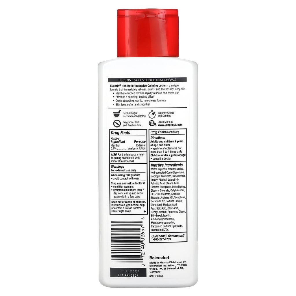 Itch Relief, Intensive Calming Lotion, 250Ml(8.4Fl Oz)
