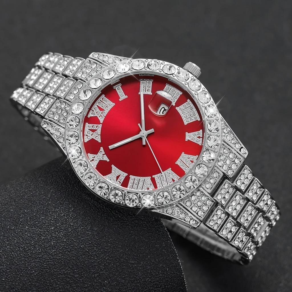 Fashion Unisex Watch, Quartz Movement, Round Alloy Case, Analog Display, Alloy Strap, Perfect for Daily Wear, Parties, Gifts