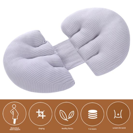 Подушка для поясницы для беременных, полностью эластичная, для домашнего использования, дизайн с наклоном 30 градусов, беременные женщины спят боком, U-образная, уютная, поддерживающая