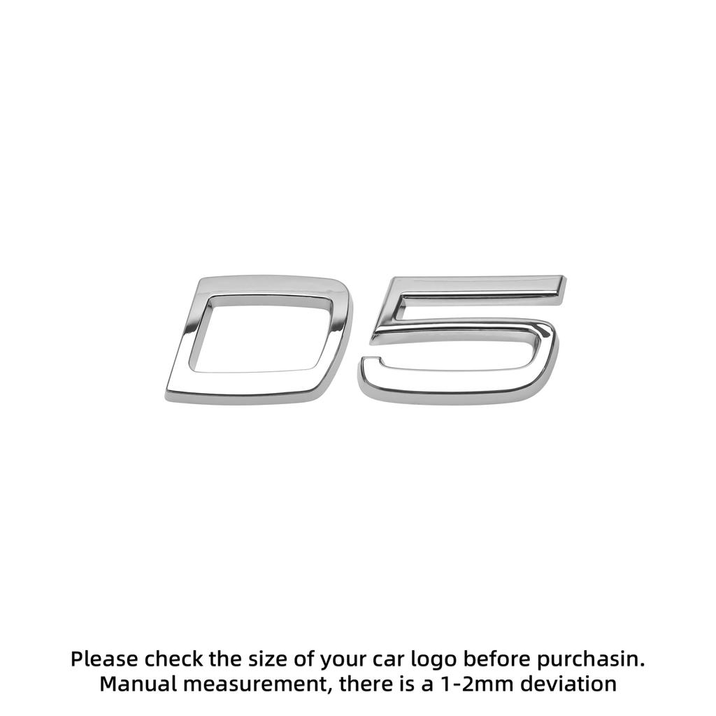 3D ABS Letters Decals for For Volvo D2 D3 D4 D5 D6 D7 D8  Car Rear Trunk Tailgate Side Fender Badge Emblem Sticker Decoration