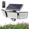 Солнечные фонари Уличные Водонепроницаемые С Пультом ДУ Датчиком Движения 2500 Лм Водонепроницаемый Светильник 3-головый Уличные Солнечные Фонари для Двора Для Улицы