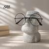 Novelty Gift for Men Women Moai Eyeglass Holder, Abstract Easter Island Stone Stand, Fun Glasses Resin Portrait Figurine Creative Display Stands,