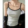 Pure Cotton Striped Suspender Vest for Women In Summer Wear New Style Inner Top