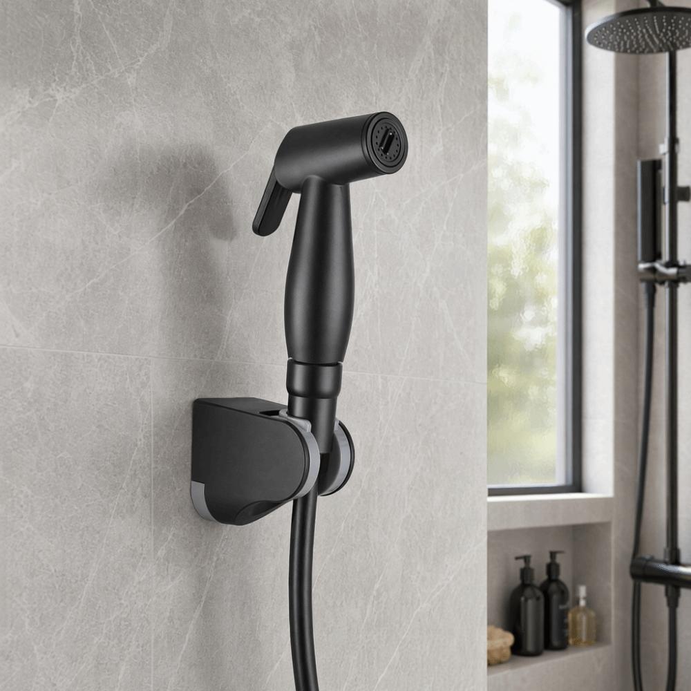 ABS Shower Head Holder Black Shower Nozzle Holder Practical Handheld Shower Bracket Home Hotel Spa